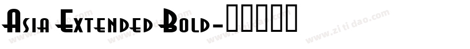 Asia Extended Bold字体转换
